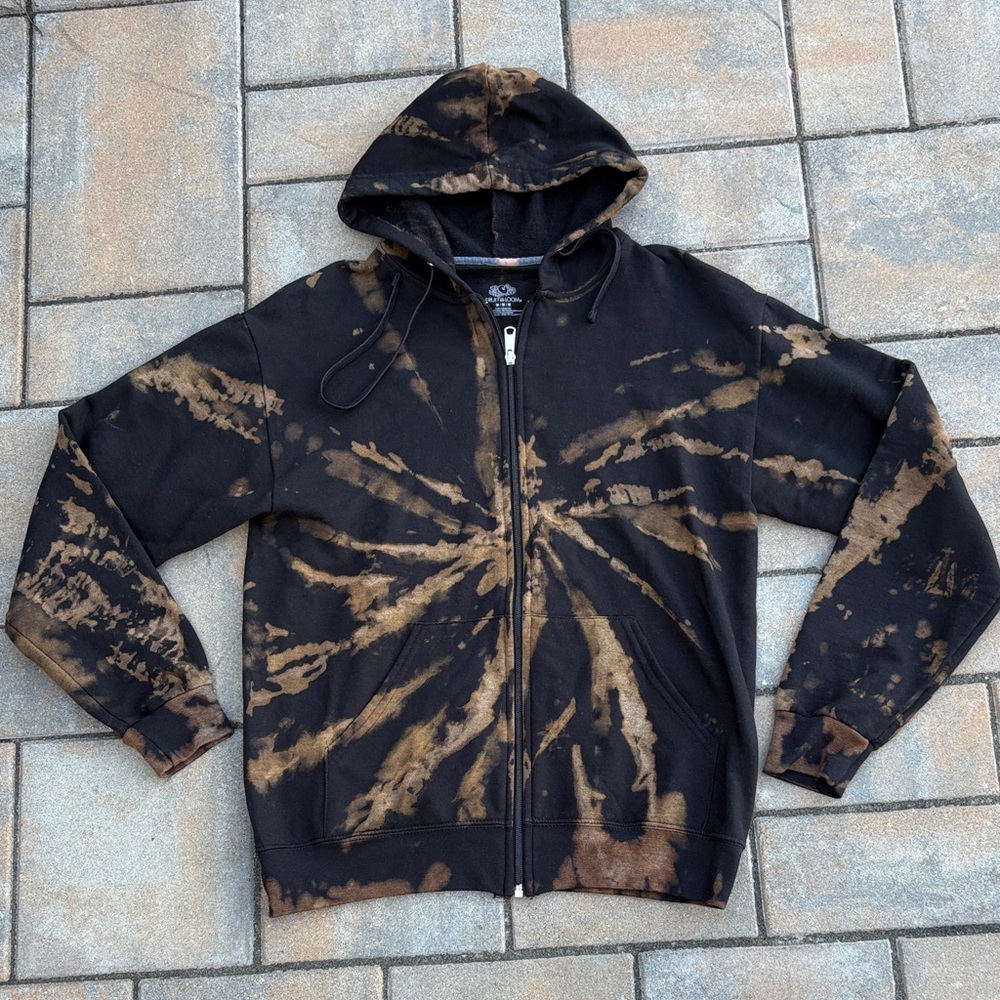Reversed Tie-Dye Hoodie Sweater